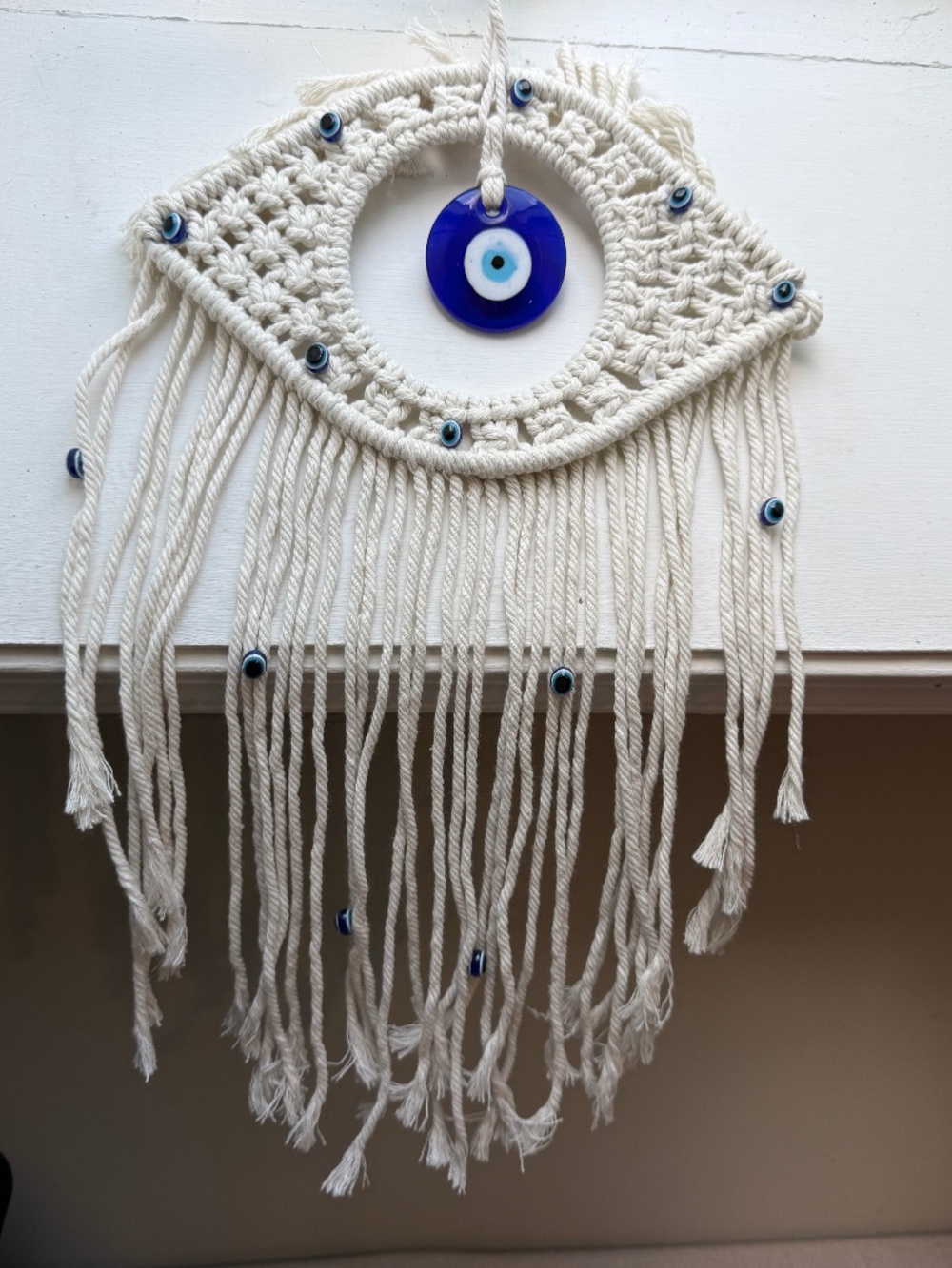 Evil Eye Macrame Wall Hanging Home Dorm Office